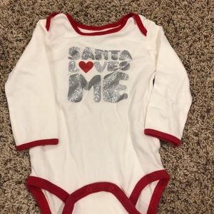 Santa loves me onsie long sleeve